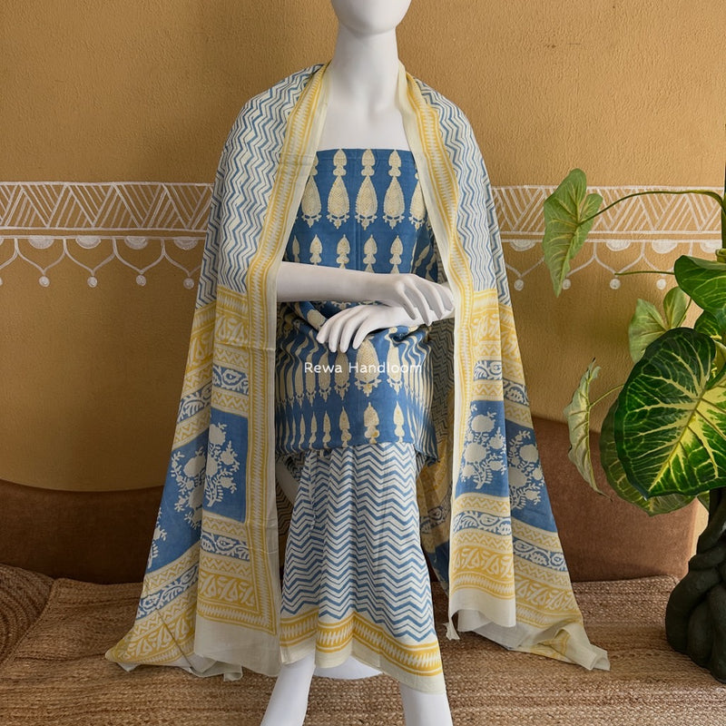 Indigo Bagh Print Suit