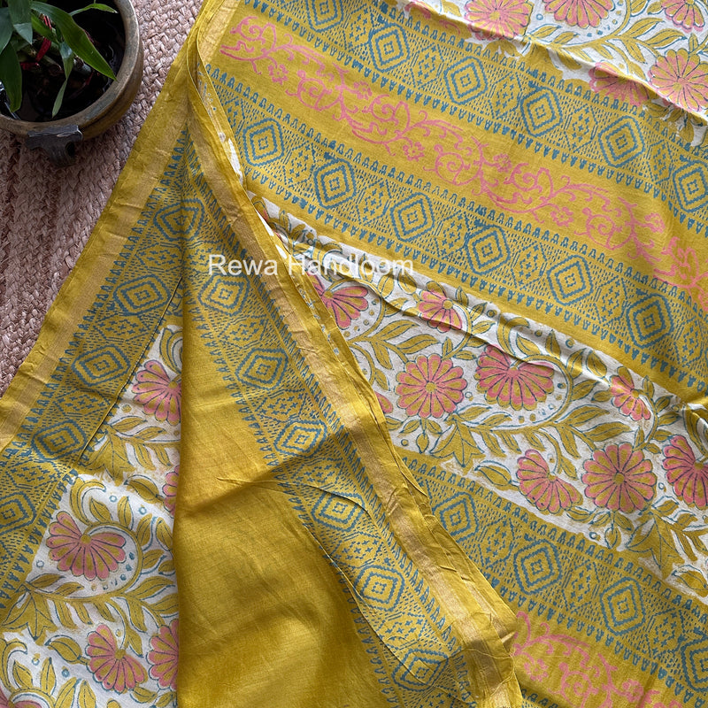  Chanderi Silk Printed Saree