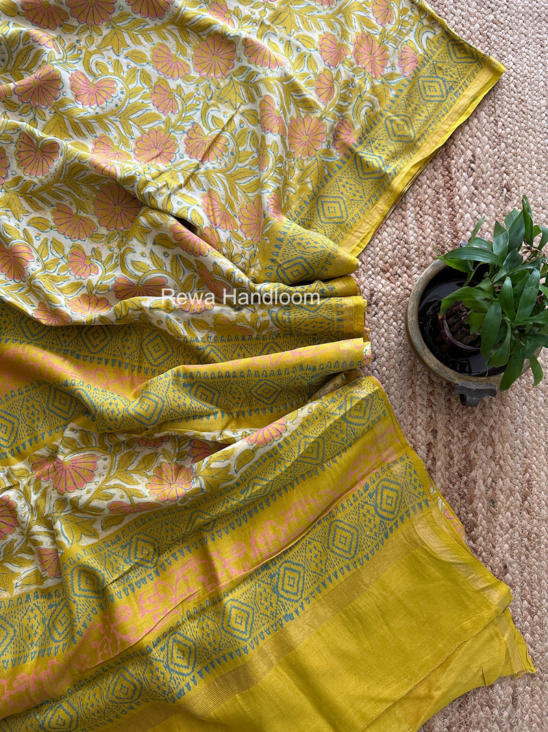  Chanderi Silk Printed Saree
