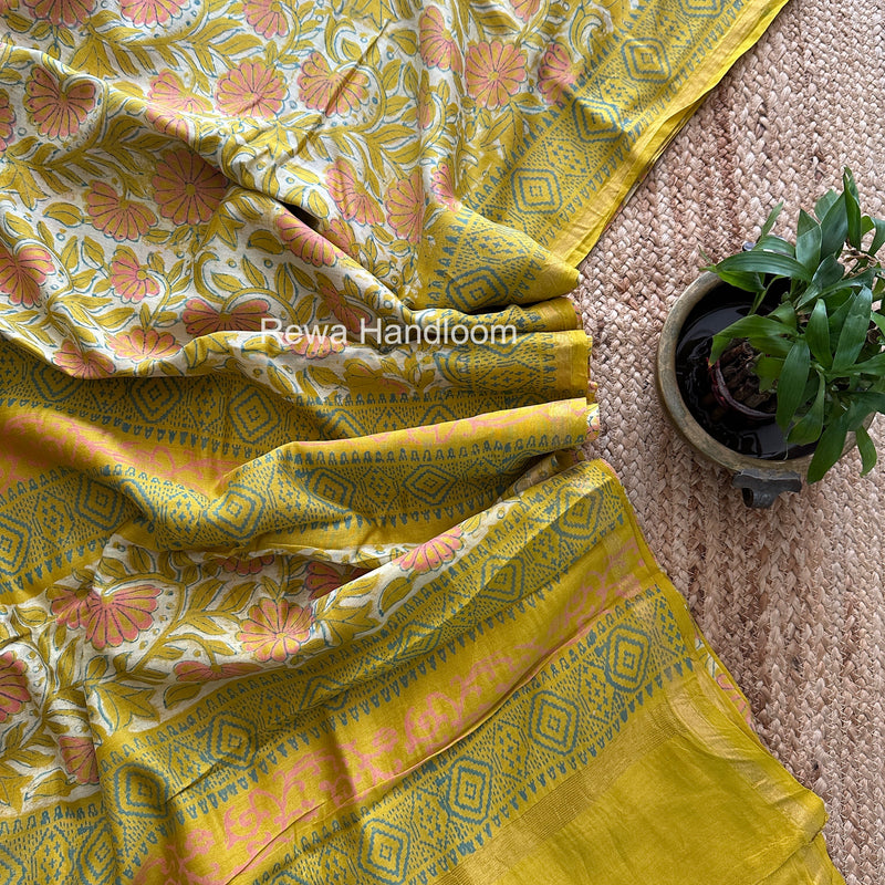  Chanderi Silk Printed Saree