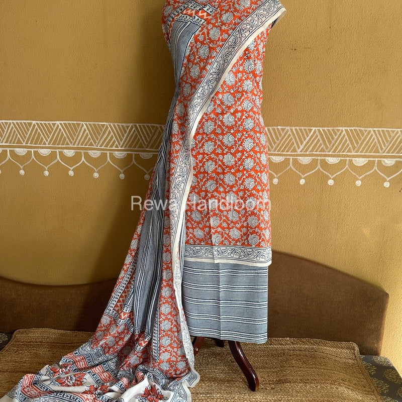  Bagh Print Cotton Suit
