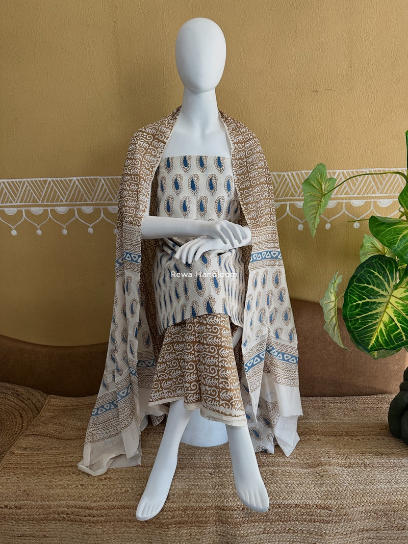Indigo Bagh Print Suit