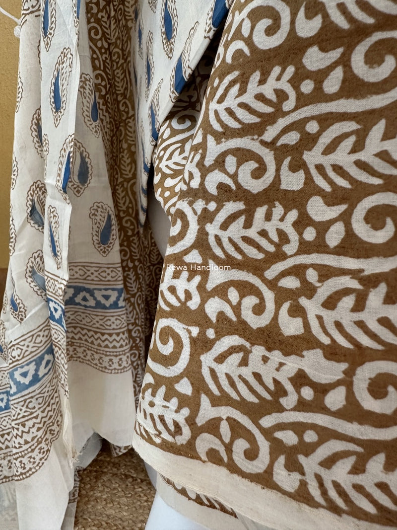 Indigo Bagh Print Suit