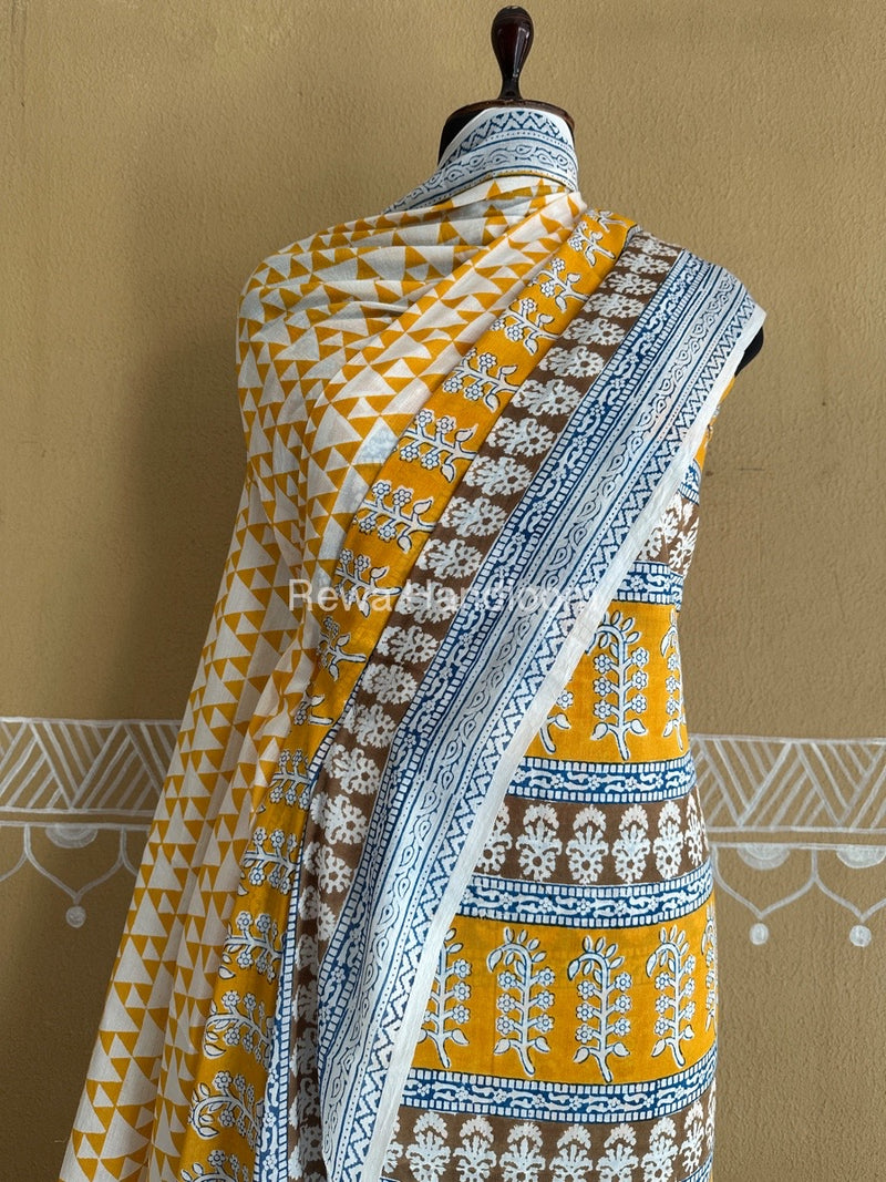 Multicolour Bagh Print Cotton Suit BCSP0158