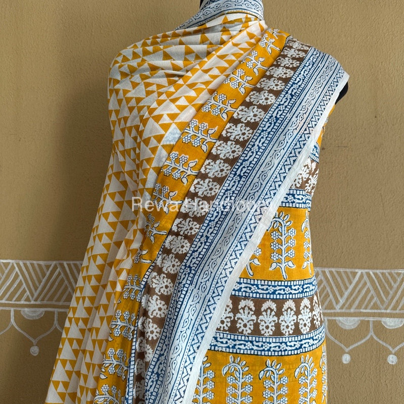 Multicolour Bagh Print Cotton Suit BCSP0158