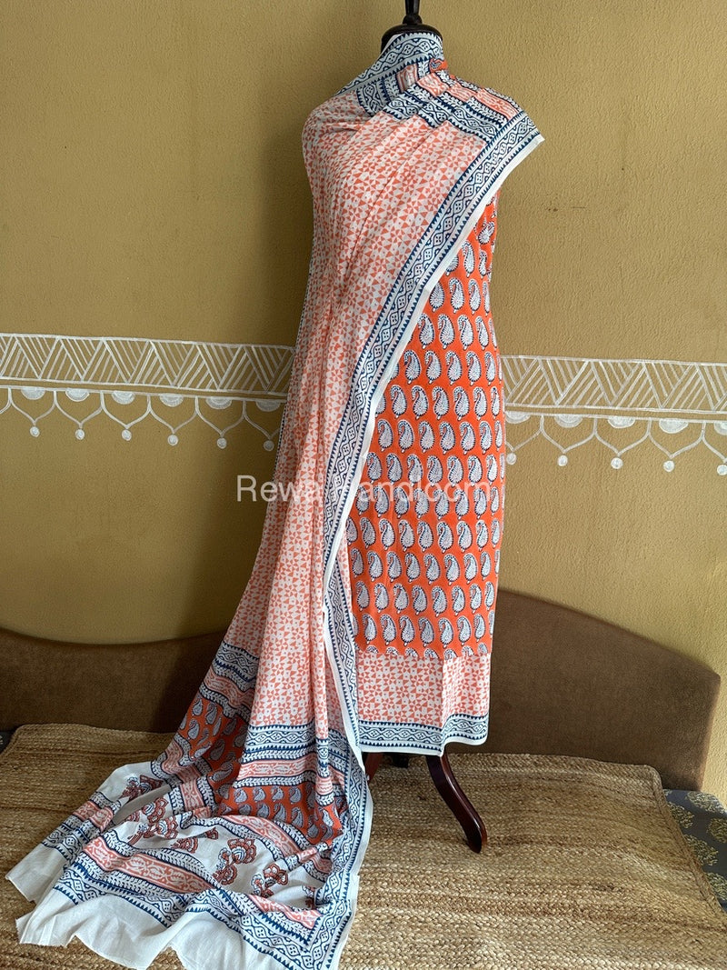  Bagh Print Cotton Suit