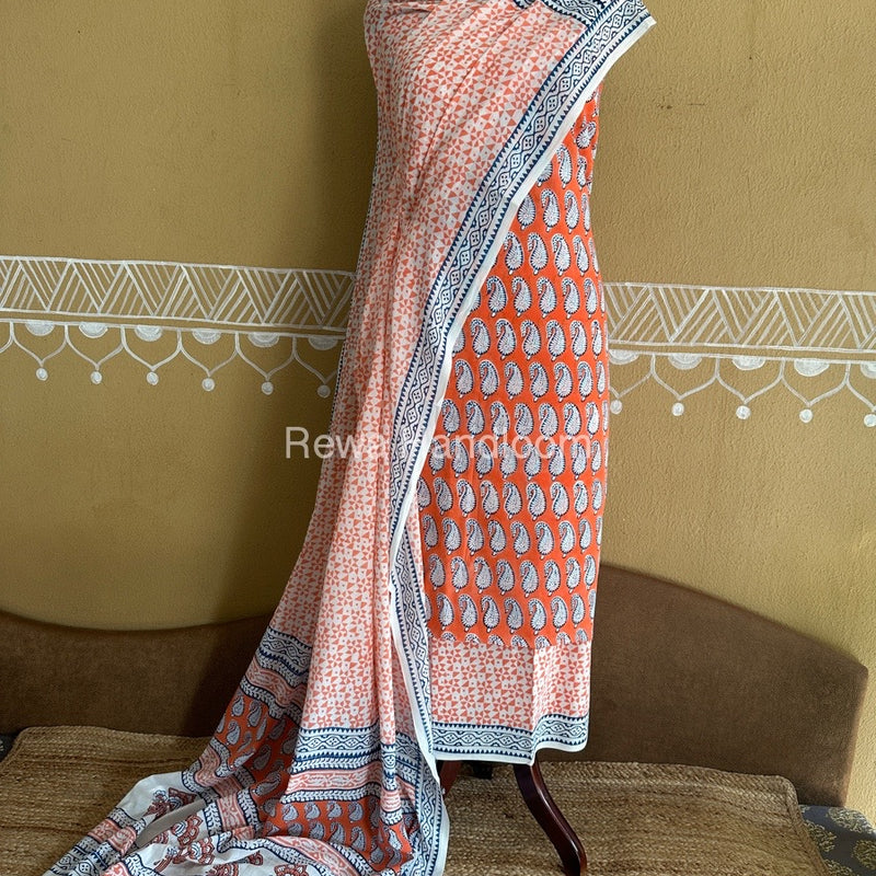  Bagh Print Cotton Suit