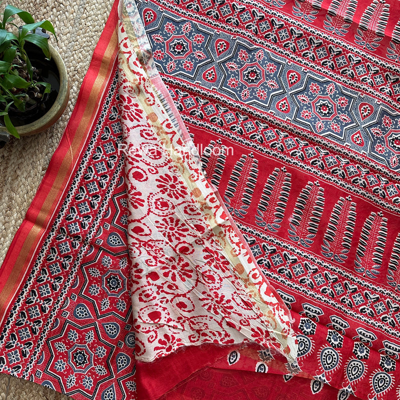  Chanderi Silk Printed Saree