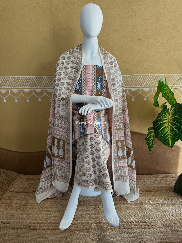 Indigo Bagh Print Suit