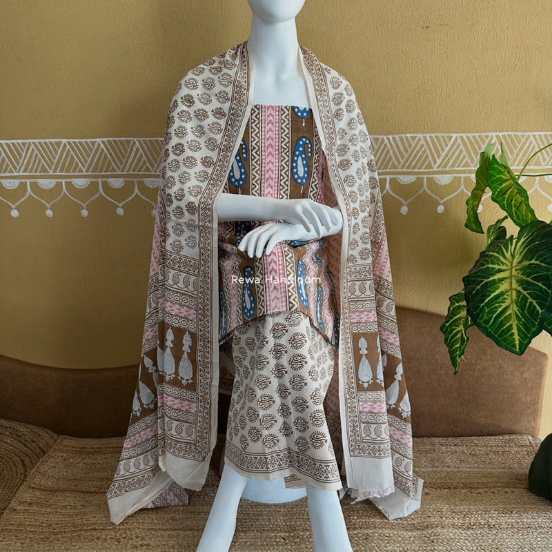 Indigo Bagh Print Suit