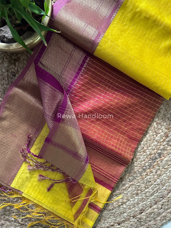Maheshwari Zari Linning Saree