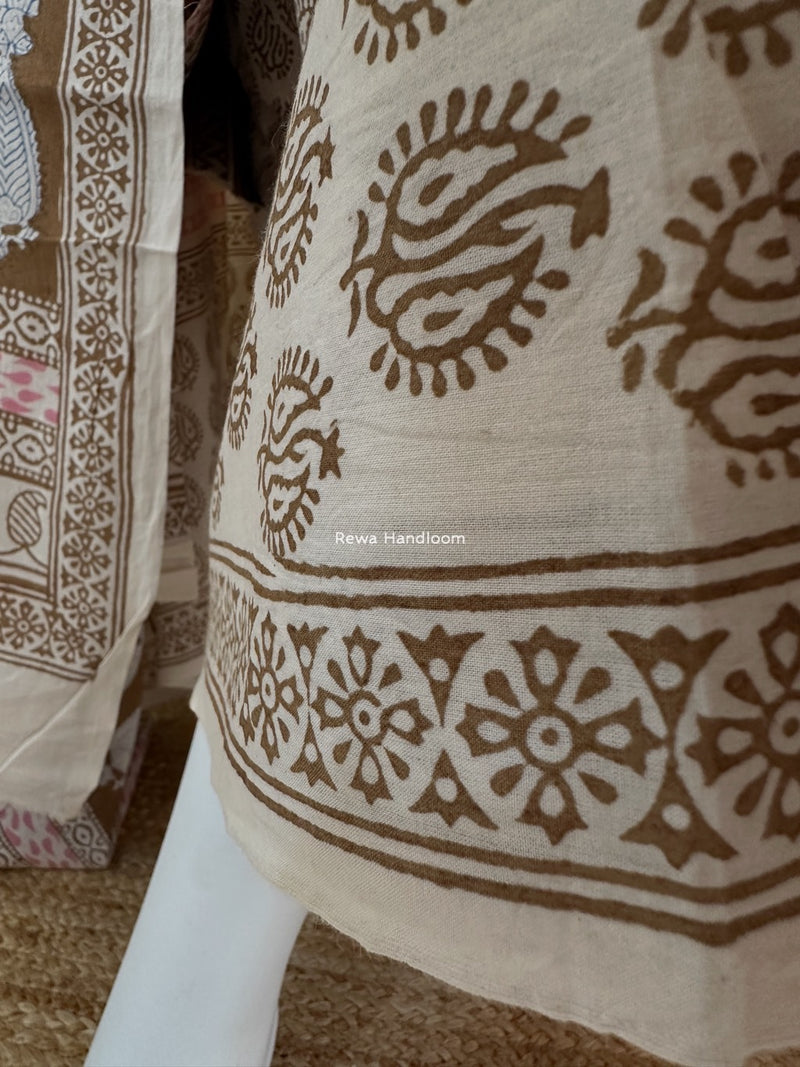 Indigo Bagh Print Suit 