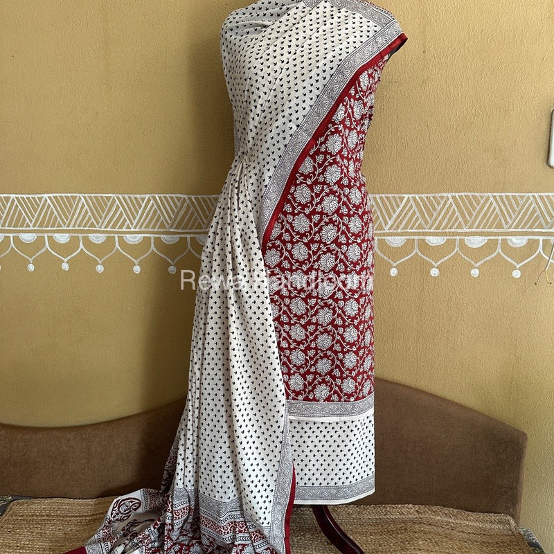  Bagh Print Cotton Suit
