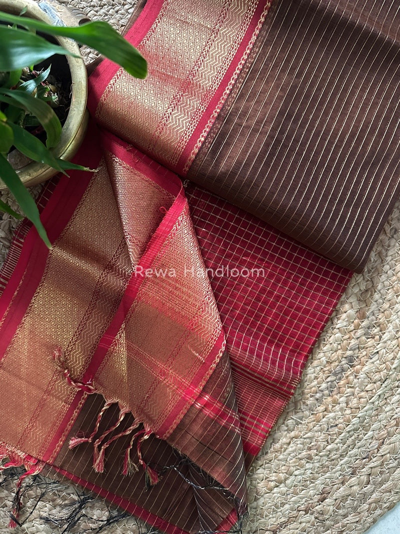 Maheshwari Zari Linning Saree