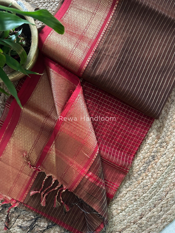 Maheshwari Zari Linning Saree