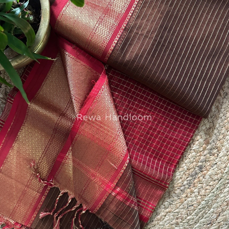 Maheshwari Zari Linning Saree