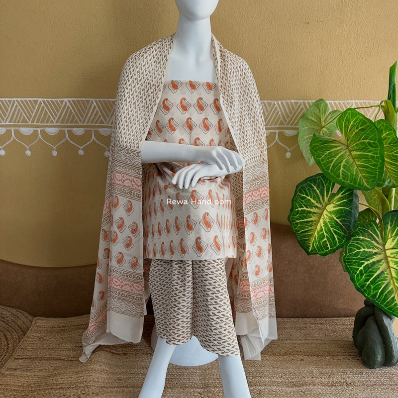 Indigo Bagh Print Suit