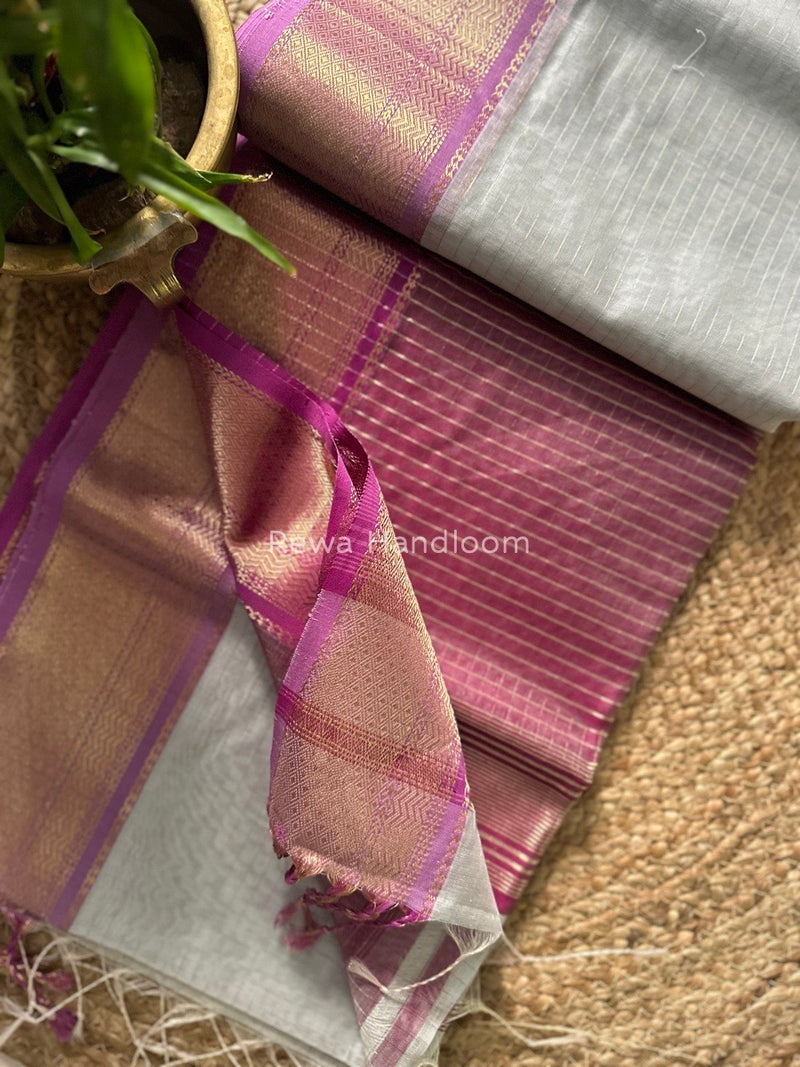 Maheshwari Zari Linning Saree
