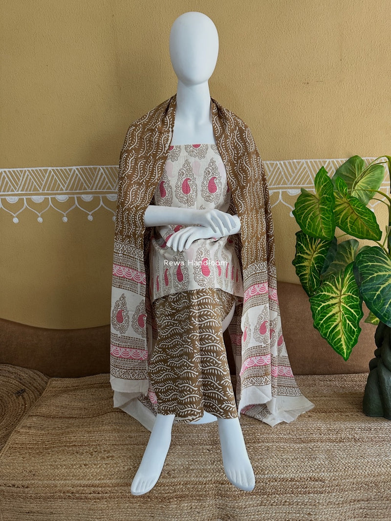 Indigo Bagh Print Suit