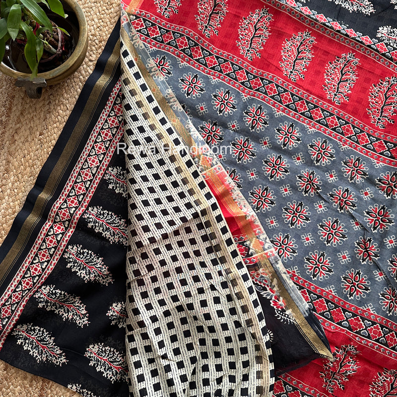  Chanderi Silk Printed Saree