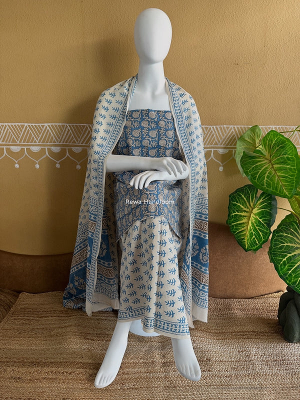 Indigo Bagh Print Suit