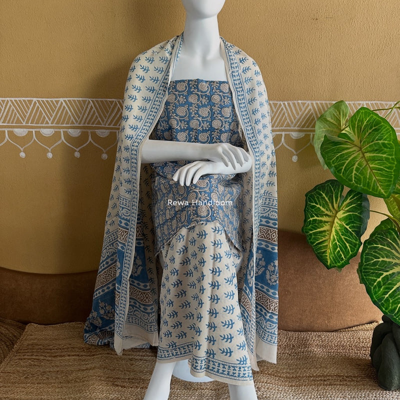 Indigo Bagh Print Suit