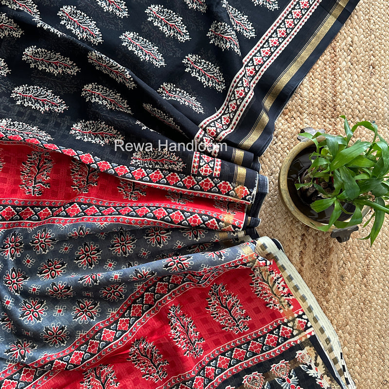  Chanderi Silk Printed Saree