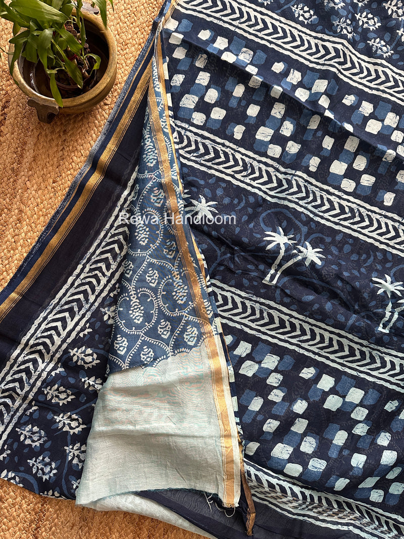  Chanderi Silk Printed Saree