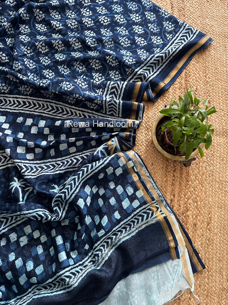  Chanderi Silk Printed Saree