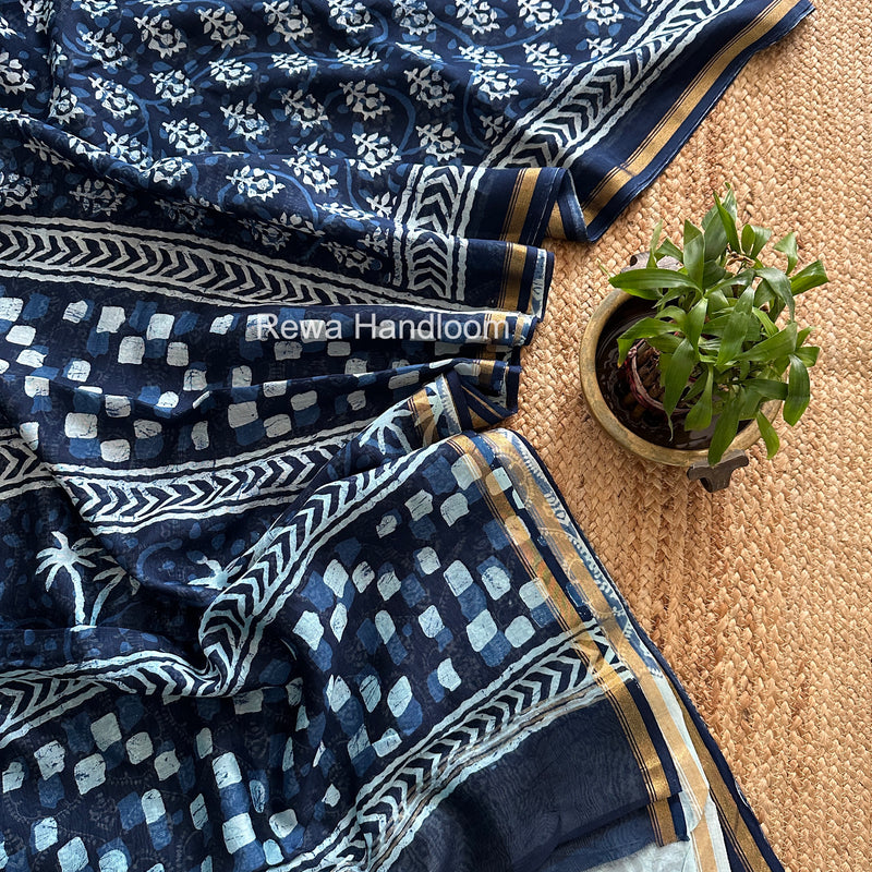  Chanderi Silk Printed Saree