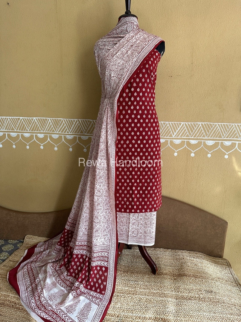  Bagh Print Cotton Suit