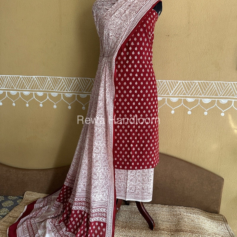  Bagh Print Cotton Suit