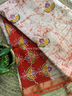 Maheshwari Batik Indonesian Print Saree