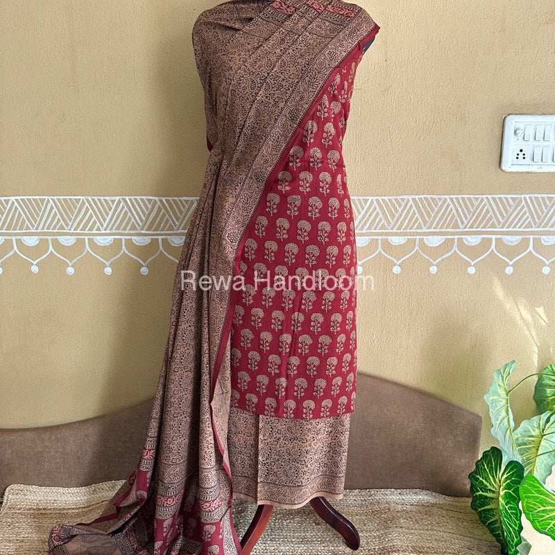  Bagh Print Cotton Suit