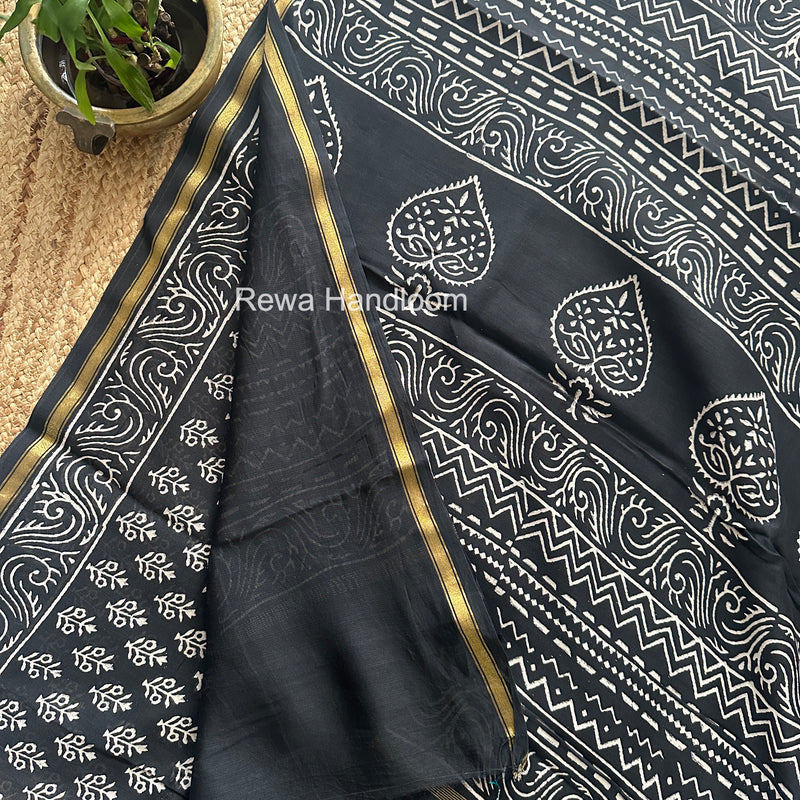  Chanderi Silk Printed Saree