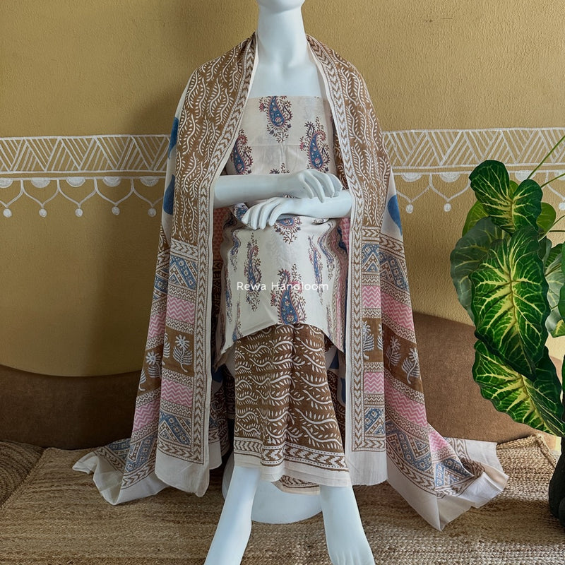 Indigo Bagh Print Suit