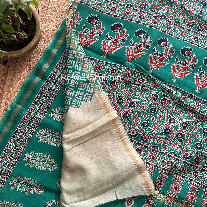  Chanderi Silk Printed Saree