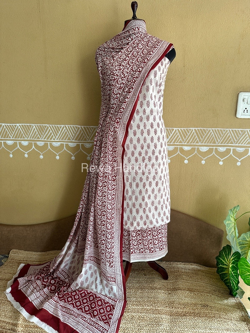  Bagh Print Cotton Suit