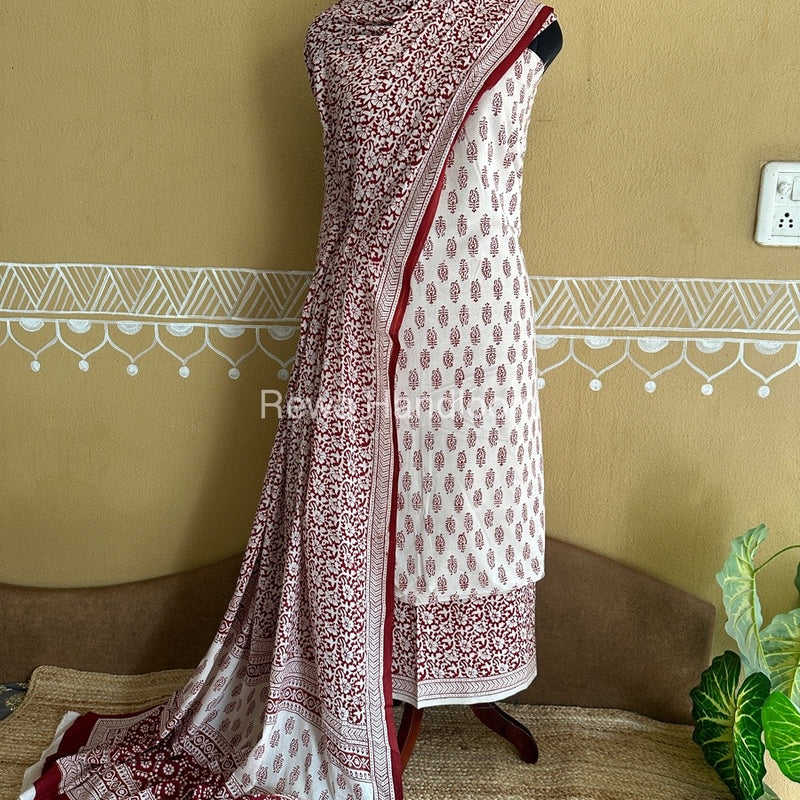  Bagh Print Cotton Suit