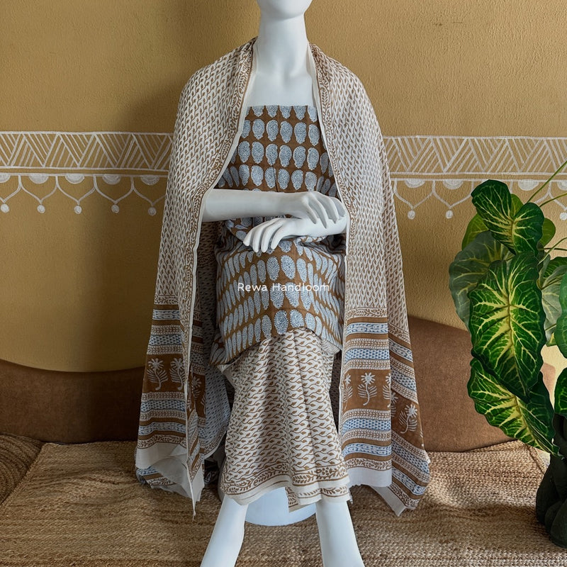 Indigo Bagh Print Suit