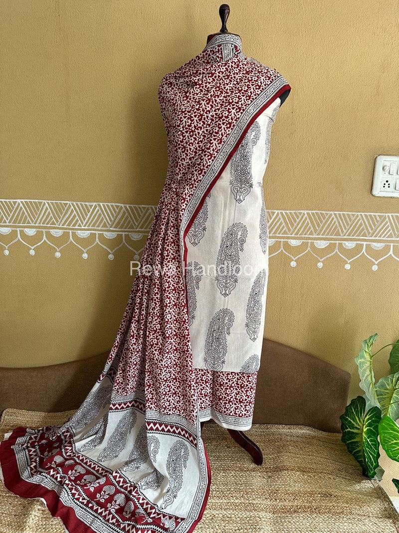  Bagh Print Cotton Suit