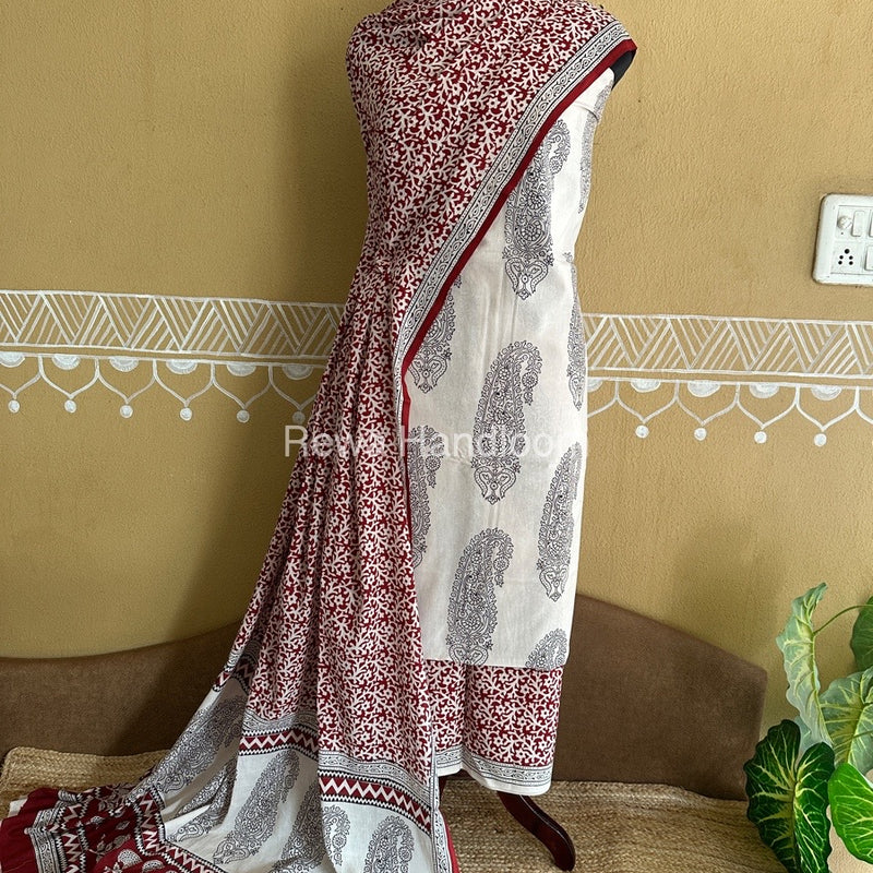  Bagh Print Cotton Suit