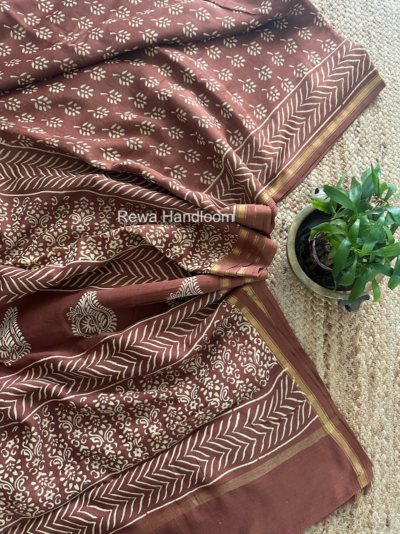  Chanderi Silk Printed Saree