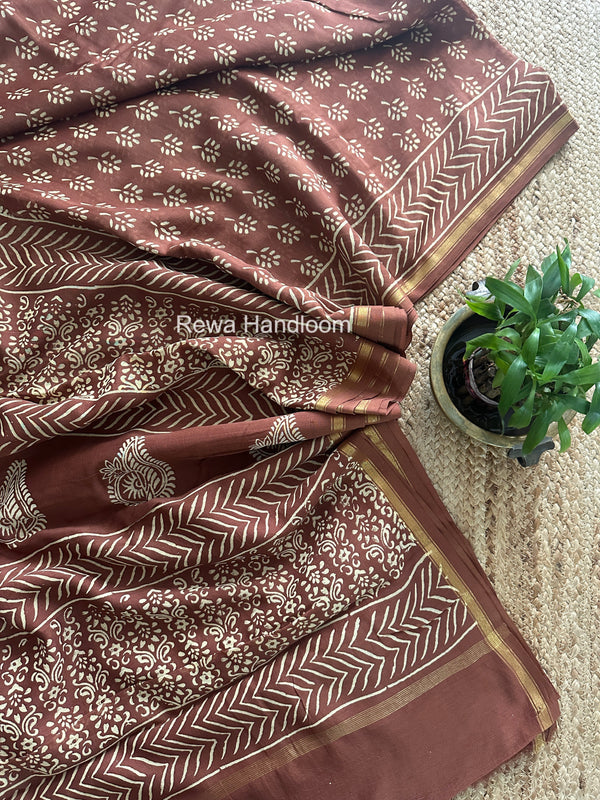  Chanderi Silk Printed Saree