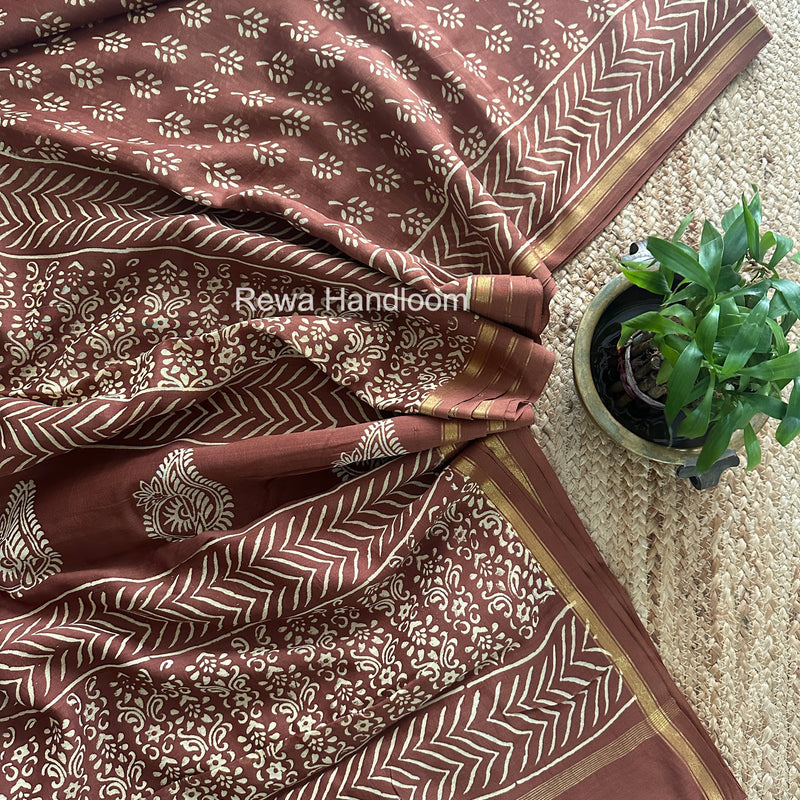  Chanderi Silk Printed Saree