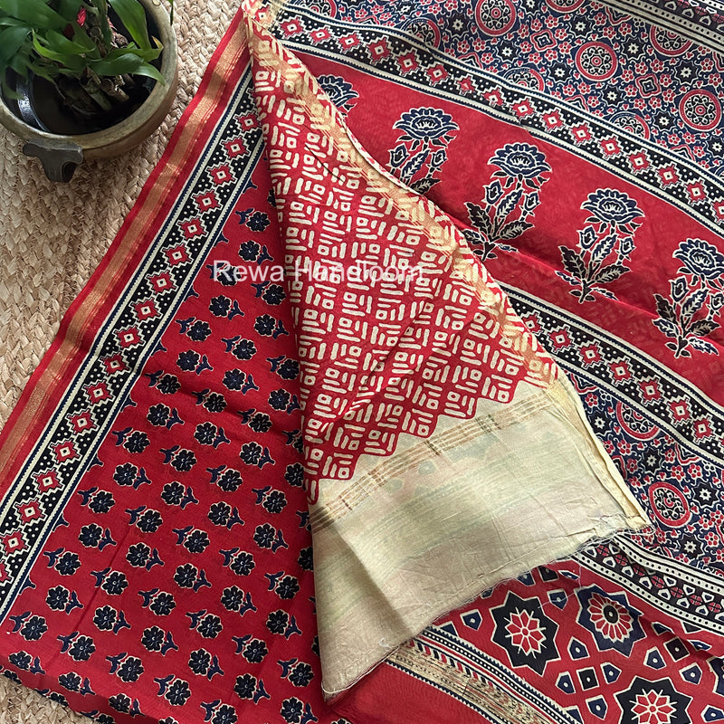  Chanderi Silk Printed Saree
