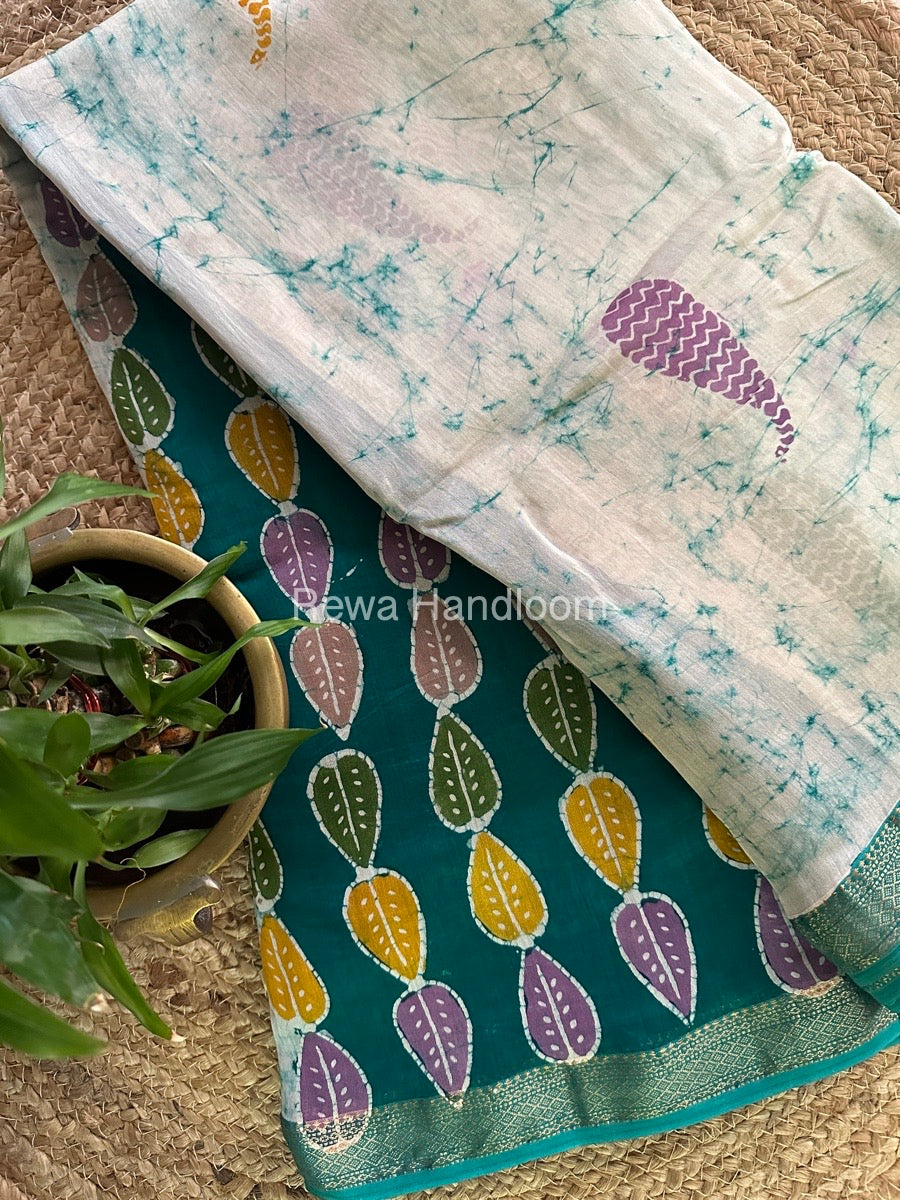 Maheshwari Batik Indonesian Print Saree