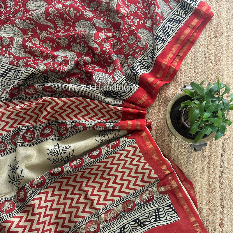  Chanderi Silk Printed Saree