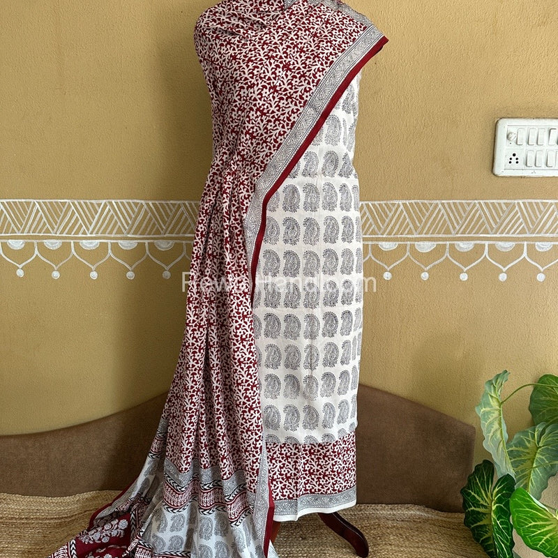  Bagh Print Cotton Suit