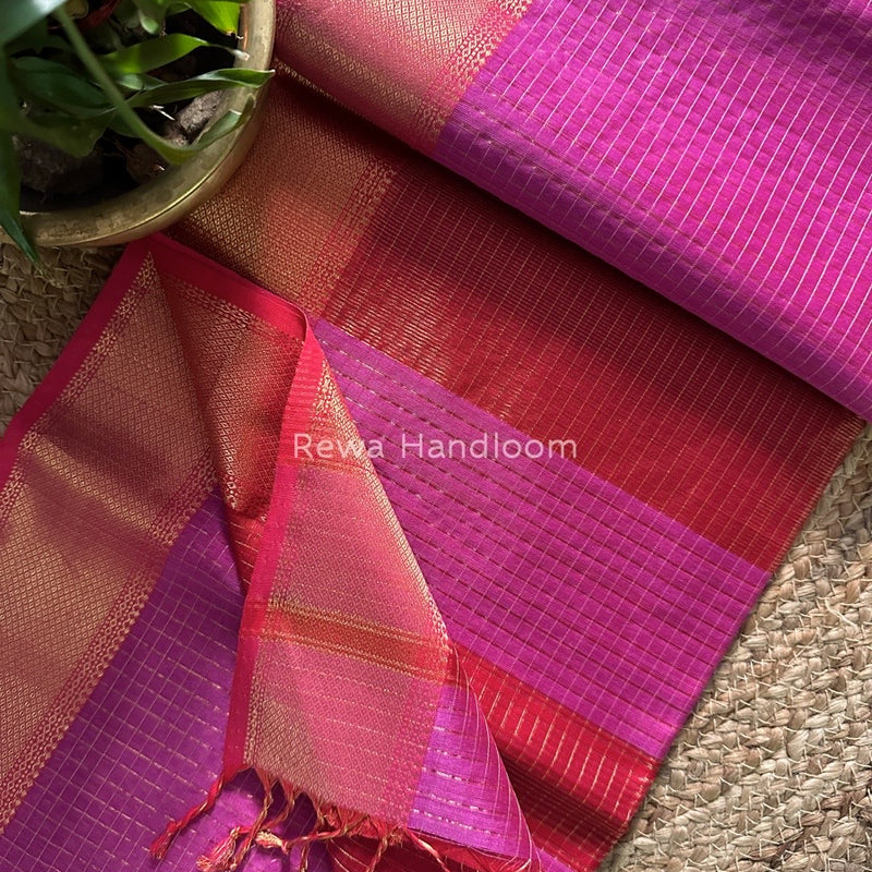 Maheshwari Zari Checks Saree